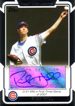 Rich Hill Authentic Autograph Card