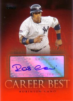 Robinson Cano Certified Autograph Card