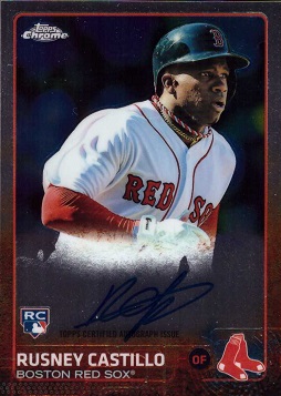 2015 Topps Chrome Rusney Castillo Certified Autograph Baseball Rookie Card