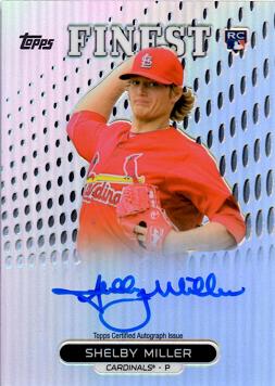 Shelby Miller Topps Finest Refractor Autograph Rookei Card