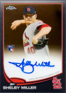 2013 Topps Chrome Shelby Miller Autograph Rookie Card