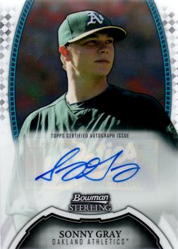 2011 Bowman Sterling Sonny Gray Autographed Baseball Card