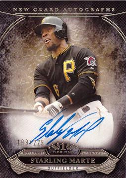 2015 Topps Tier One Starling Marte Certified Autograph Baseball Card