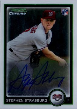 2010 Bowman Chrome Stephen Strasburg Autograph Rookie Card