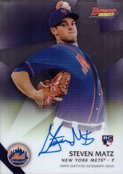 2015 Bowman's Best Steven Matz Certified Autograph Baseball Rookie Card