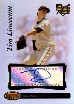 2007 Bowman's Best Tim Lincecum Autograph Rookie Card