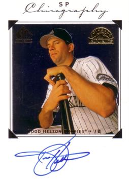 Todd Helton Authentic Autograph Card