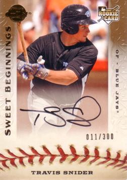 Travis Snider Authentic Autograph Rookie Card