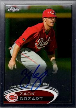 2012 Topps Chrome Zack Cozart Autograph Baseball Card