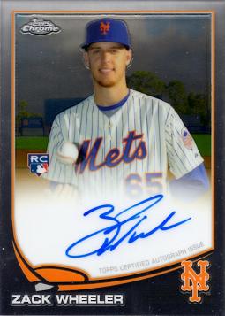 2013 Topps Chrome Zack Wheeler Autograph Rookie Card