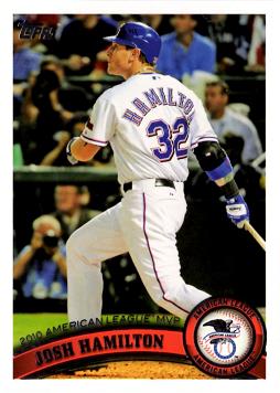 Josh Hamilton 2010 AL MVP Baseball Card