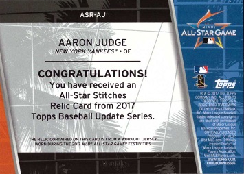 aaron judge game worn jersey