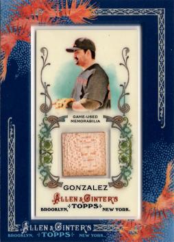 2011 Topps Allen & Ginter Adrian Gonzalez Game Used Bat Card