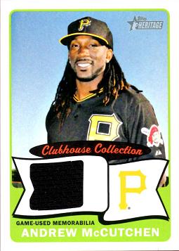 2014 Topps Heritage Andrew McCutchen Game Worn Jersey Baseball Card