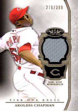 Aroldis Chapman Game Worn Jersey Baseball Card