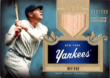 2014 Topps Tier One Relics Babe Ruth Game Used Bat Baseball Card