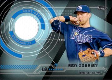 Ben Zobrist Game Worn Jersey Baseball Card