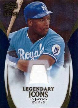 2009 Upper Deck Icons Bo Jackson Game Worn Jersey Baseball Card