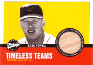 Boog Powell Game Used Bat Card