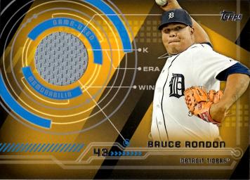 Bruce Rondon Game Worn Jersey Baseball Card
