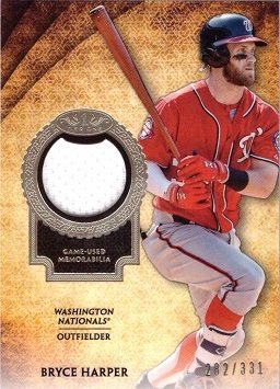 Bryce Harper Game Worn Jersey Card