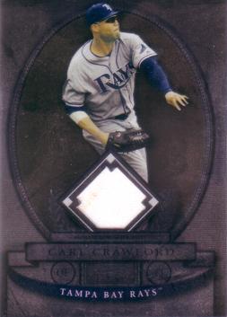 Carl Crawford Game Worn Jersey Card