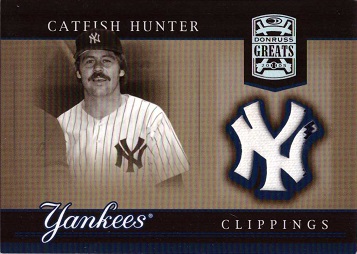 Catfish Hunter Game Worn Jersey Card