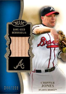 2012 Topps Tier One Chipper Jones Game Used Bat Card
