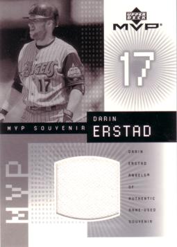 Darin Erstad Game Worn Jersey Card