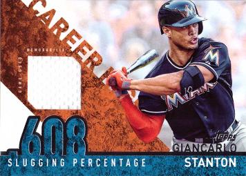 2015 Topps Giancarlo Stanton Game Worn Jersey Baseball Card