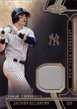 Jacoby Ellsbury Game Worn Jersey Baseball Card