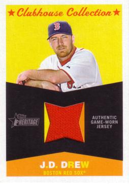 J.D. Drew Game Worn Jersey Card