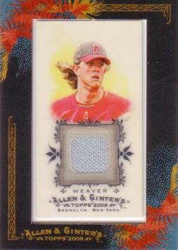 Jered Weaver Game Worn Jersey Card