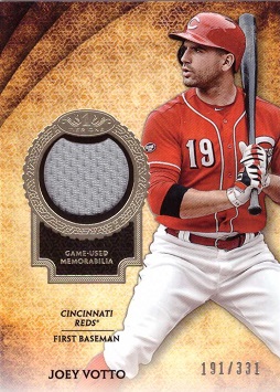 Joey Votto Game Worn Jersey Baseball Card