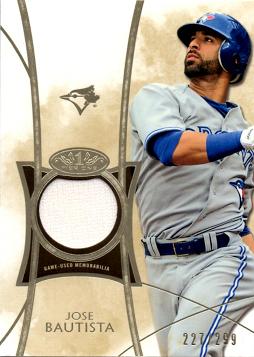 Jose Bautista Game Worn Jersey Card