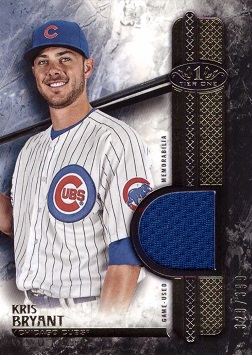 2016 Topps Tier One Kris Bryant Game Worn Jersey Baseball Card