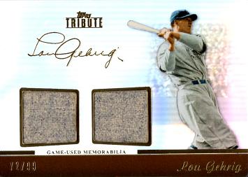 Lou Gehrig Game Worn Jersey Baseball Card