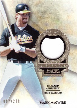 Mark McGwire Game Worn Jersey Card