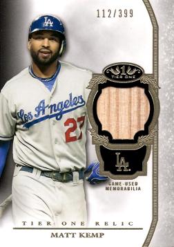 Matt Kemp Game Used Bat Baseball Card