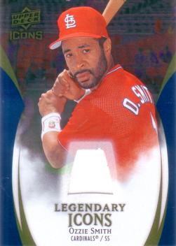 Ozzie Smith Game Worn Jersey Card