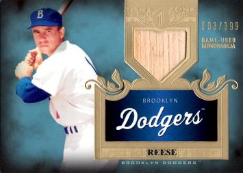 2011 Topps Tier 1 Pee Wee Reese Game Used Bat Card