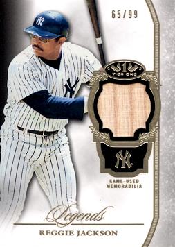 Reggie Jackson Game Used Bat Baseball Card