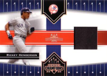 Rickey Henderson Game Worn Jersey Card