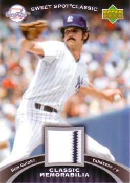 Ron Guidry Game Worn Memorabilia Card