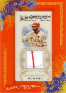 Ryan Howard Game Worn Jersey Card