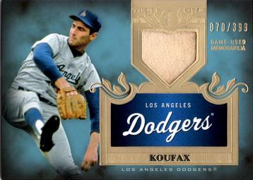 Sandy Koufax Game Worn Jersey Card