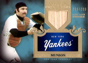 Thurman Munson Game Used Bat Card