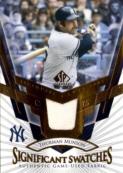 Thurman Munson Game Worn Jersey Card