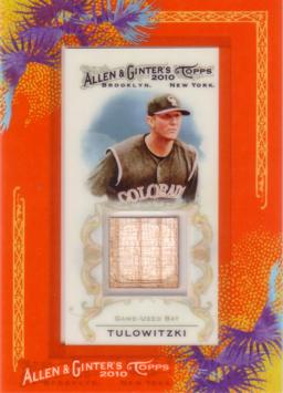 Troy Tulowitzki Game Used Bat Card