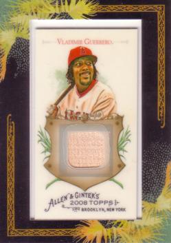 2008 Topps Allen & Ginter Relics Vladimir Guerrero Game Used Bat Baseball Card